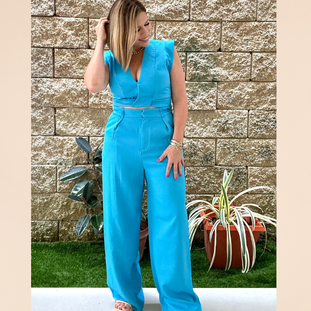 Top & Pant Sky Blue Set