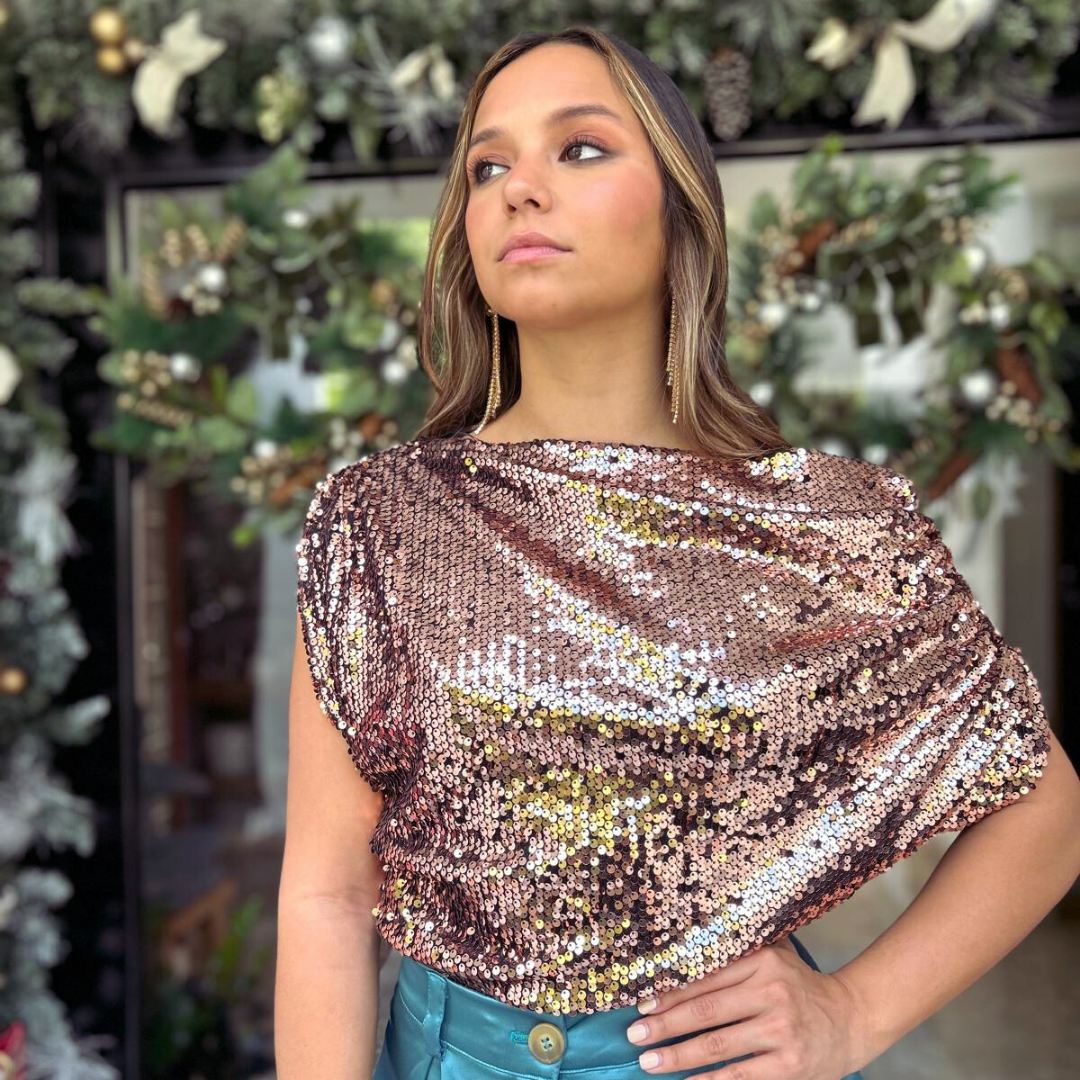 Sequin Gold Top