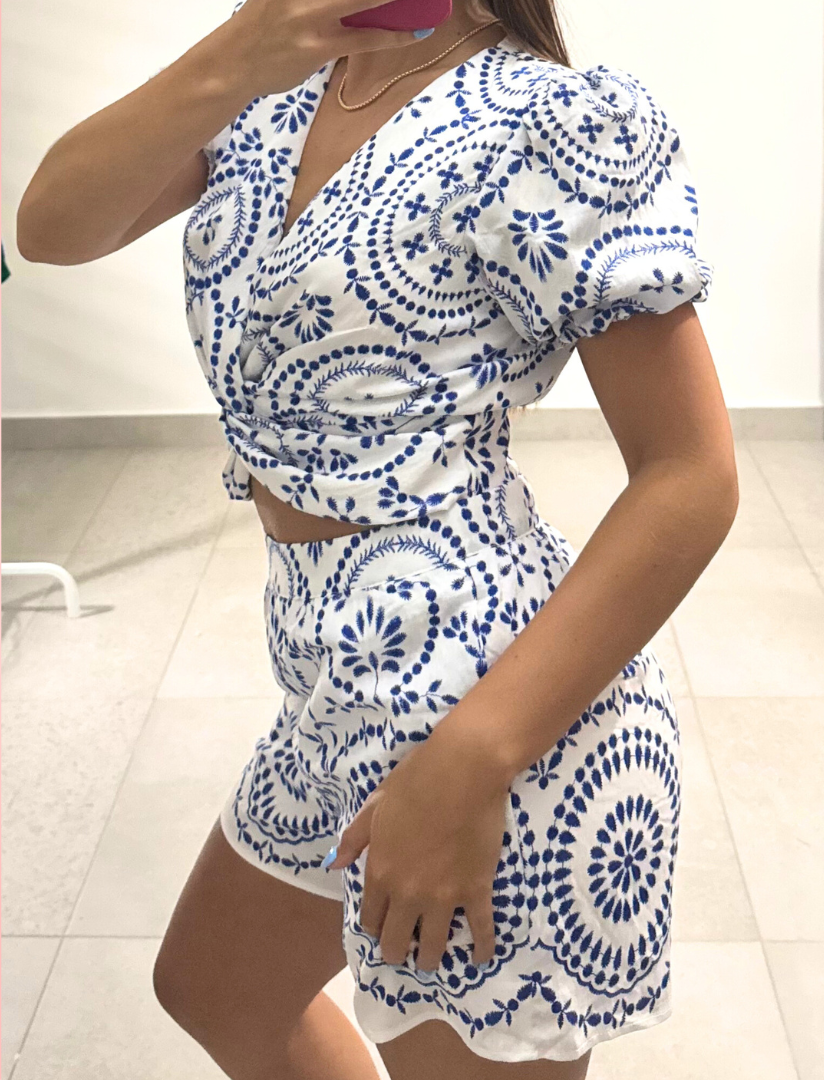 Mares Eyelet Embroidered Set