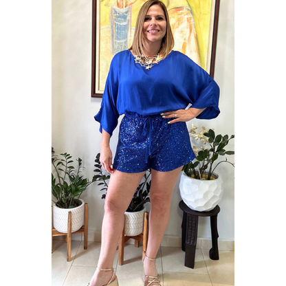 Royal Blue Sequin Romper