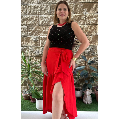 Rhinestone Knitted Top