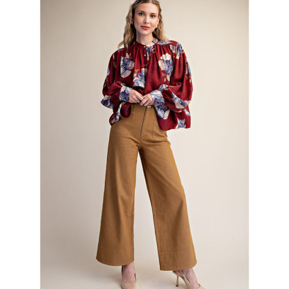 Pocket Camel Wide Pants