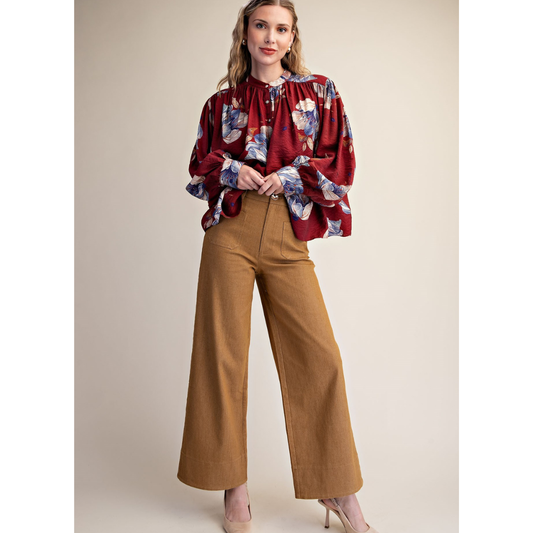 Pocket Camel Wide Pants