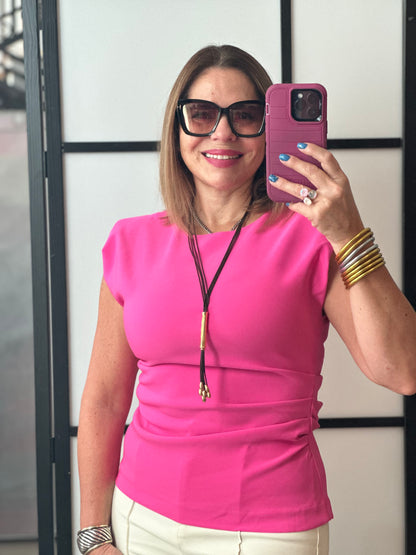 Round Neck Sleeveless Top