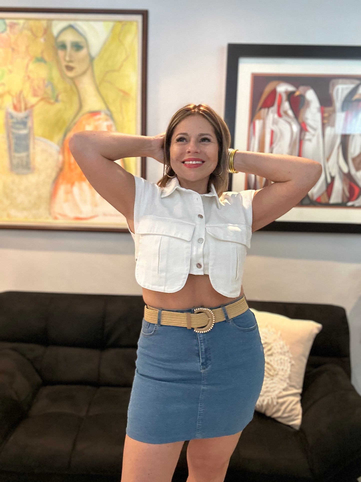 Denim Mini Skirt