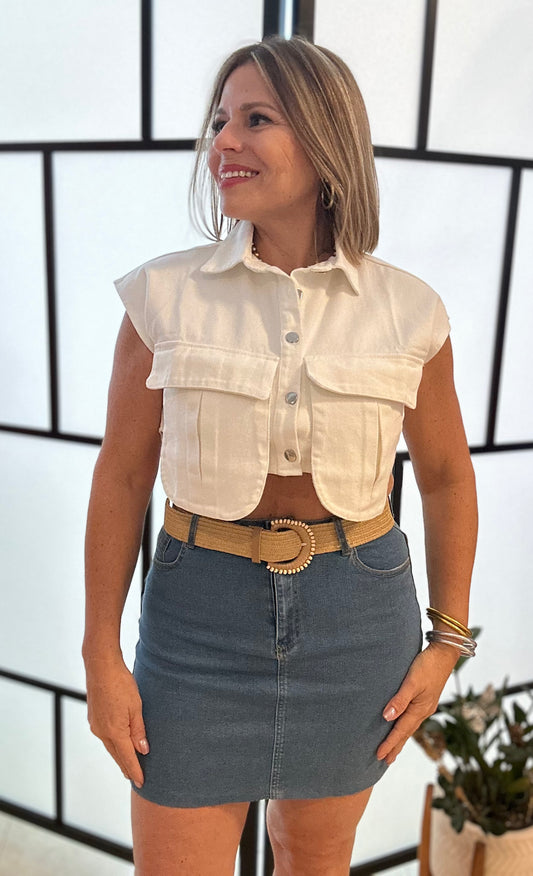 Denim Mini Skirt