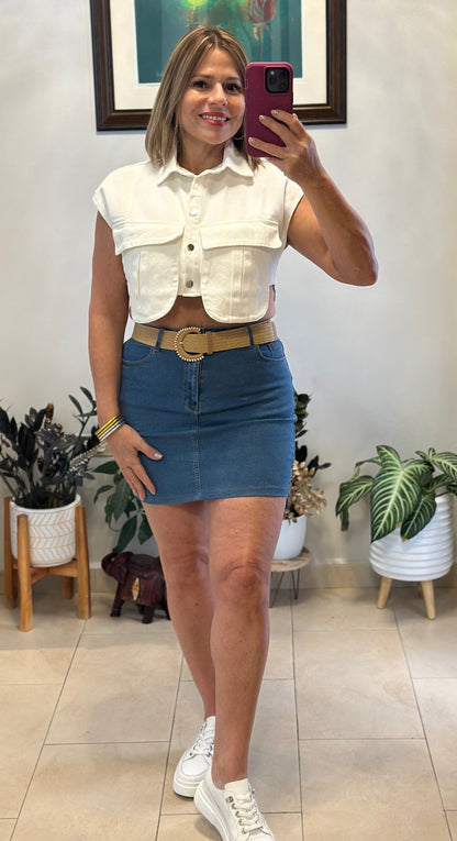 Denim Mini Skirt