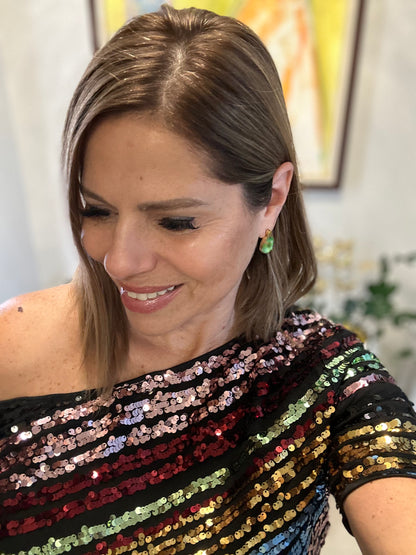 Multi Colors Sequin Top