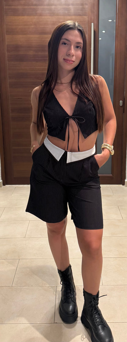 Butterfly Tie & Bermuda Shorts