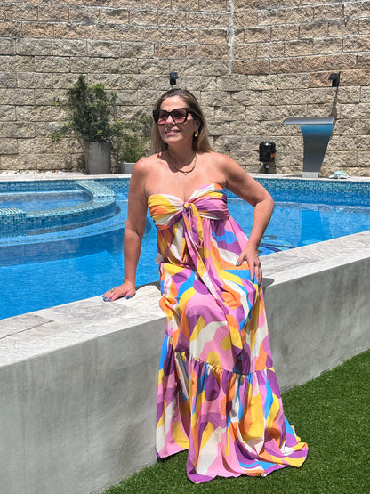 Yellow Orchid Maxi Dress