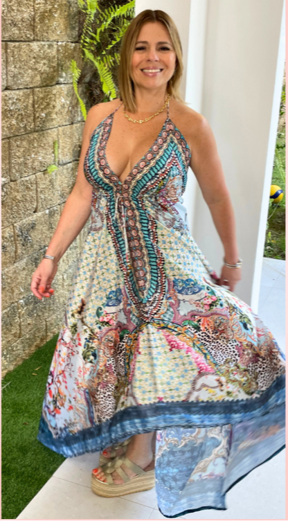 Lea Digital Print Maxi Dress